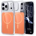 Capa híbrida bicolor para iPhone 17 Pro Max - Compatível com MagSafe - Laranja