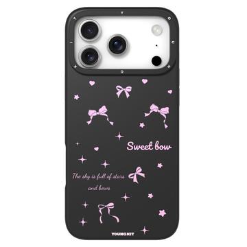 Capa MagSafe TPU para iPhone 17 Pro Max Youngkit Sweetheart Story Series - Laço doce