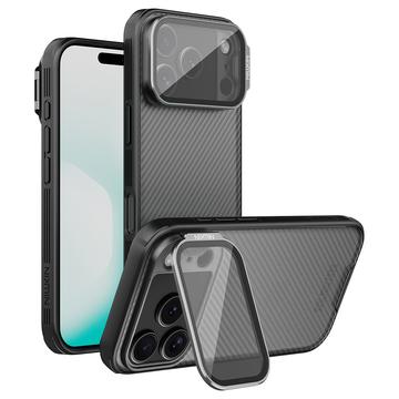 Capa Híbrida Nillkin CamShield Prop para iPhone 17 Pro - Preto translúcido