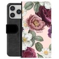 Bolsa tipo Carteira - iPhone 17 Pro - Flores Românticas