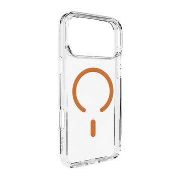 Capa híbrida para iPhone 17 Pro Puro Lite Mag - Cor-de-Laranja / Transparente
