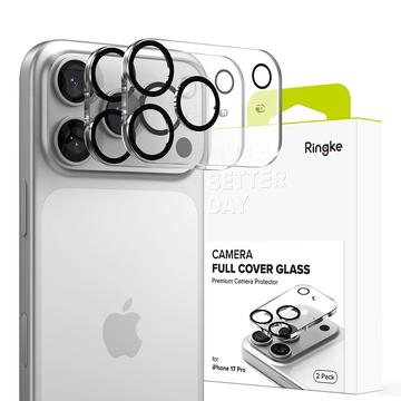 Protetor de lente de câmara com cobertura total para iPhone 17 Pro Ringke - 2 peças. - Preto / Transparente