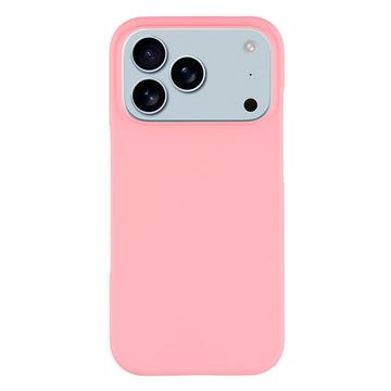 Capa Plastico com Borracha para iPhone 17 Pro - Cor-de-Rosa