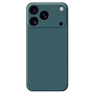 Capa de silicone à prova de choque para iPhone 17 Pro - Verde escuro
