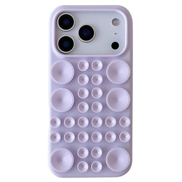 Capa de silicone para iPhone 17 Pro com ventosa - Roxo claro