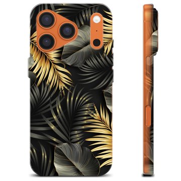 Capa de TPU - iPhone 17 Pro - Folhas Douradas