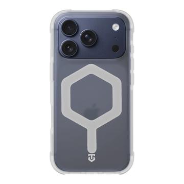 Capa Tactical MagForce Hexagon para iPhone 17 Pro - Compatível com MagSafe - Branco / Transparente