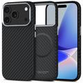 Capa plástica Tech-Protect Ion Carbon para iPhone 17 Pro - Compatível com MagSafe - Preto / Prata