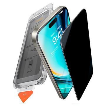 iPhone 17 Pro Torras GlassGo Privacy Protetor de ecrã de vidro temperado com moldura de alinhamento automático