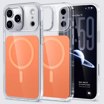 Capa híbrida bicolor para iPhone 17 Pro - Compatível com MagSafe - Laranja