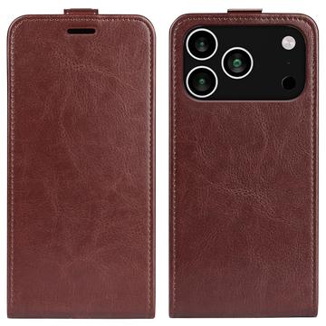 Bolsa Vertical com Ranhura de Cartão para iPhone 17 Pro - Castanho