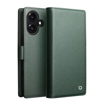 Capa de couro para carteira amovível 2 em 1 para iPhone 17 Qialino - Compatível com MagSafe - Verde