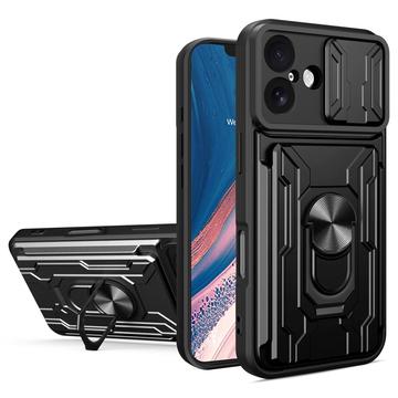 Capa Híbrida de Anel Rotativo com Proteção de Câmera para iPhone 17