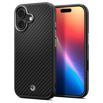 Capa para iPhone 17 Spigen Enzo Aramid T Mag - Compatível com MagSafe - Preto / Prateado