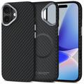 Capa plástica Tech-Protect Ion Carbon para iPhone 17 - Compatível com MagSafe - Preto / Prata