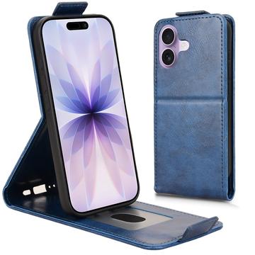 Capa flip vertical com suporte para iPhone 17 - Azul escuro