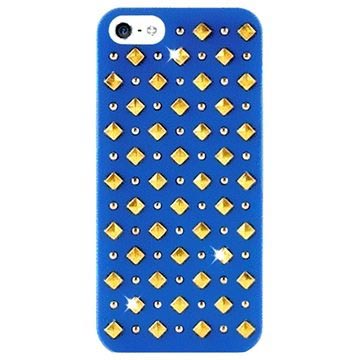 Capa com Tachas Redondas e Quadradas Puro Rock para iPhone 5 / 5S / SE