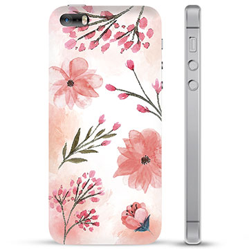 Capa Híbrida para iPhone 5/5S/SE  - Flores Cor de Rosa