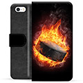 Bolsa tipo Carteira - iPhone 5/5S/SE - Hockey no Gelo