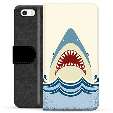 Bolsa tipo Carteira - iPhone 5/5S/SE - Mandíbulas de Tubarão