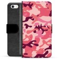 Bolsa tipo Carteira para iPhone 5/5S/SE  - Camuflagem Rosa