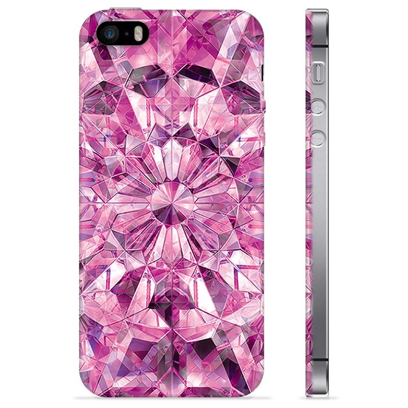 Capa de TPU - iPhone 5/5S/SE - Cristal Rosa