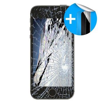 Reparação do Ecrã LCD de iPhone 5S com Protector de Ecrã