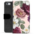 Bolsa tipo Carteira para iPhone 6 / 6S  - Flores Românticas