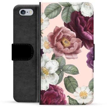 Bolsa tipo Carteira para iPhone 6 Plus / 6S Plus  - Flores Românticas