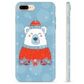 Capa de TPU para iPhone 7 Plus / iPhone 8 Plus  - Urso de Natal