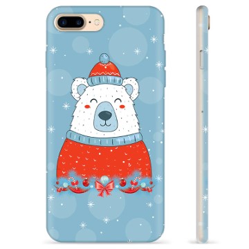 Capa de TPU para iPhone 7 Plus / iPhone 8 Plus  - Urso de Natal