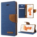 Capa tipo Carteira Mercury Goospery Canvas Diary para Samsung Galaxy S7 - Azul