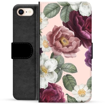 Bolsa tipo Carteira para iPhone 7/8/SE (2020)/SE (2022) - Flores Românticas
