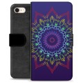 Bolsa tipo Carteira para iPhone 7/8/SE (2020)/SE (2022) - Mandala Colorida