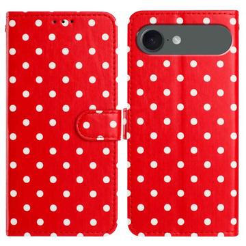 Capa para carteira com padrão de bolinhas para iPhone Air - Vermelho