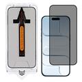 Protetor de ecrã de vidro temperado para iPhone Air Privacy com ferramenta de instalação - 9H - Bordo preto