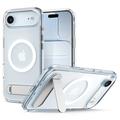 Capa MagSafe para iPhone Air Spigen Ultra Hybrid S Mag com suporte - Branca / Transparente