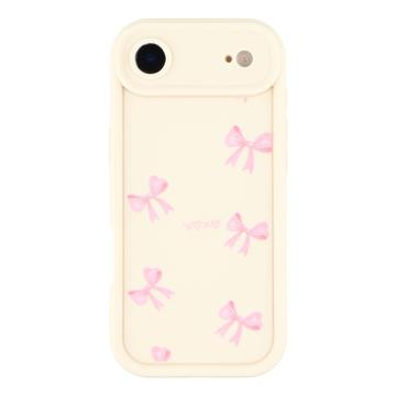Capa TPU elegante à prova de choque para iPhone Air com rebordos elevados - Branco / Arco