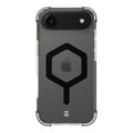 Capa Tactical MagForce Hexagon para iPhone Air - Compatível com MagSafe - Preto / Transparente