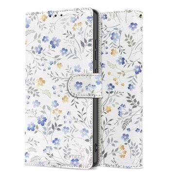 Capa para carteira Tech-Protect com íman e suporte para iPhone 16e - Flores da primavera