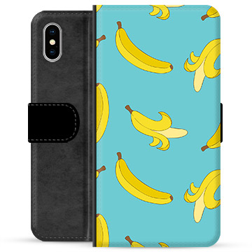 Bolsa tipo Carteira para iPhone X / iPhone XS - Bananas