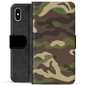 Bolsa tipo Carteira para iPhone X / iPhone XS - Camuflagem