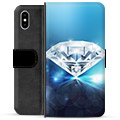 Bolsa tipo Carteira para iPhone X / iPhone XS - Diamante