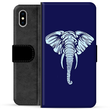 Bolsa tipo Carteira para iPhone X / iPhone XS - Elefante