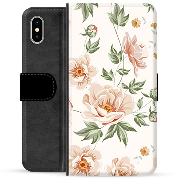Bolsa tipo Carteira para iPhone X / iPhone XS - Floral