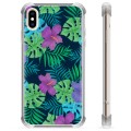 Capa Híbrida para iPhone X / iPhone XS  - Flores Tropicais