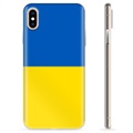 Capa de TPU Bandeira da Ucrânia  para iPhone XS Max - Amarelo e azul claro