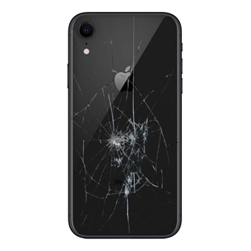 Reparação da capa traseira do iPhone XR - só vidro - Preto