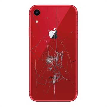 Reparação da capa traseira do iPhone XR - só vidro - Vermelho