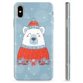 Capa de TPU para iPhone X / iPhone XS  - Urso de Natal